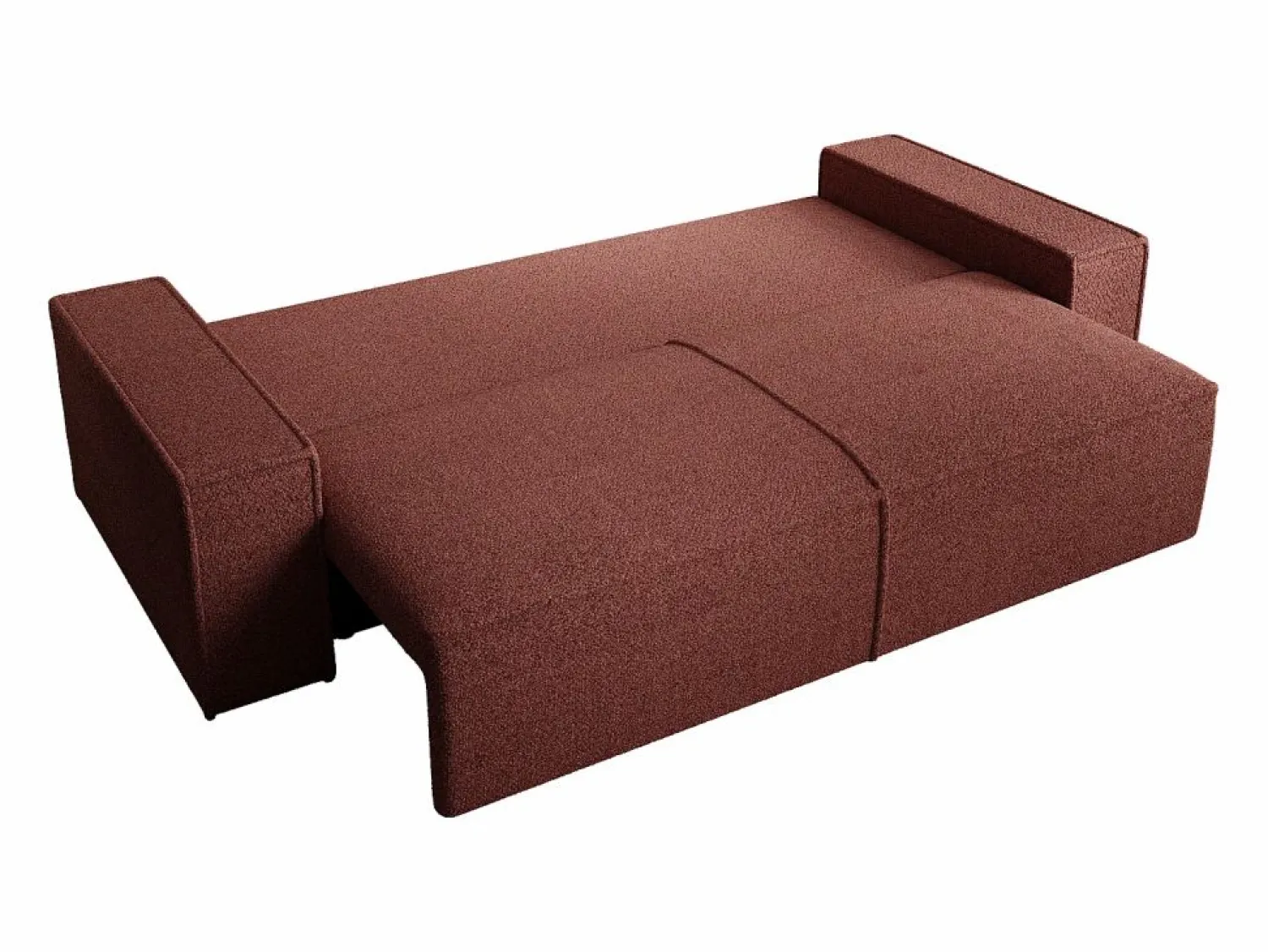 Discount Sofá 4 plazas convertible en chenilla color burdeos AMELIA Colección Rouge Passion|Sofás Y Sillones