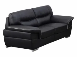 Vente-unique Sofá 3+2 plazas de piel de becerro color THIBAULT
