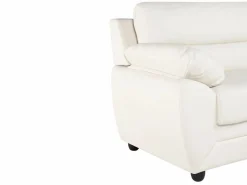 Hot Vente-unique Sofá 3 plazas de piel sintética en color MANOA Blanco