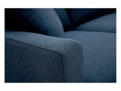 Clearance Sofá 3-4 plazas de tejido oscuro y madera oscura MUNIK Sofá Escandinavo