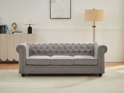 Sofá 3 plazas de tela color CHESTERFIELD Sofás Chesterfield