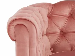 Clearance Sofá 3 plazas de terciopelo color rosa polvo CHESTERFIELD Sofás Chesterfield