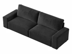 DripeX Sofá 3 plazas en chenille - con grandes brazos - 55cm asiento profundo - 220 x 83 x 88 cm