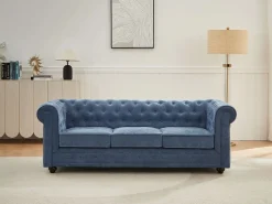 Vente-unique Sofá 3 plazas en tejido color CHESTERFIELD