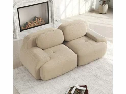 DripeX Sofá 2 Plazas Modular de Pana Acanalada - con 2 Cojines - 208x103x75cm -
