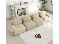 Sale Sofá 4 Plazas Modular de Pana Acanalada - con 4 Cojines - 388x103x75cm - Sofás Club