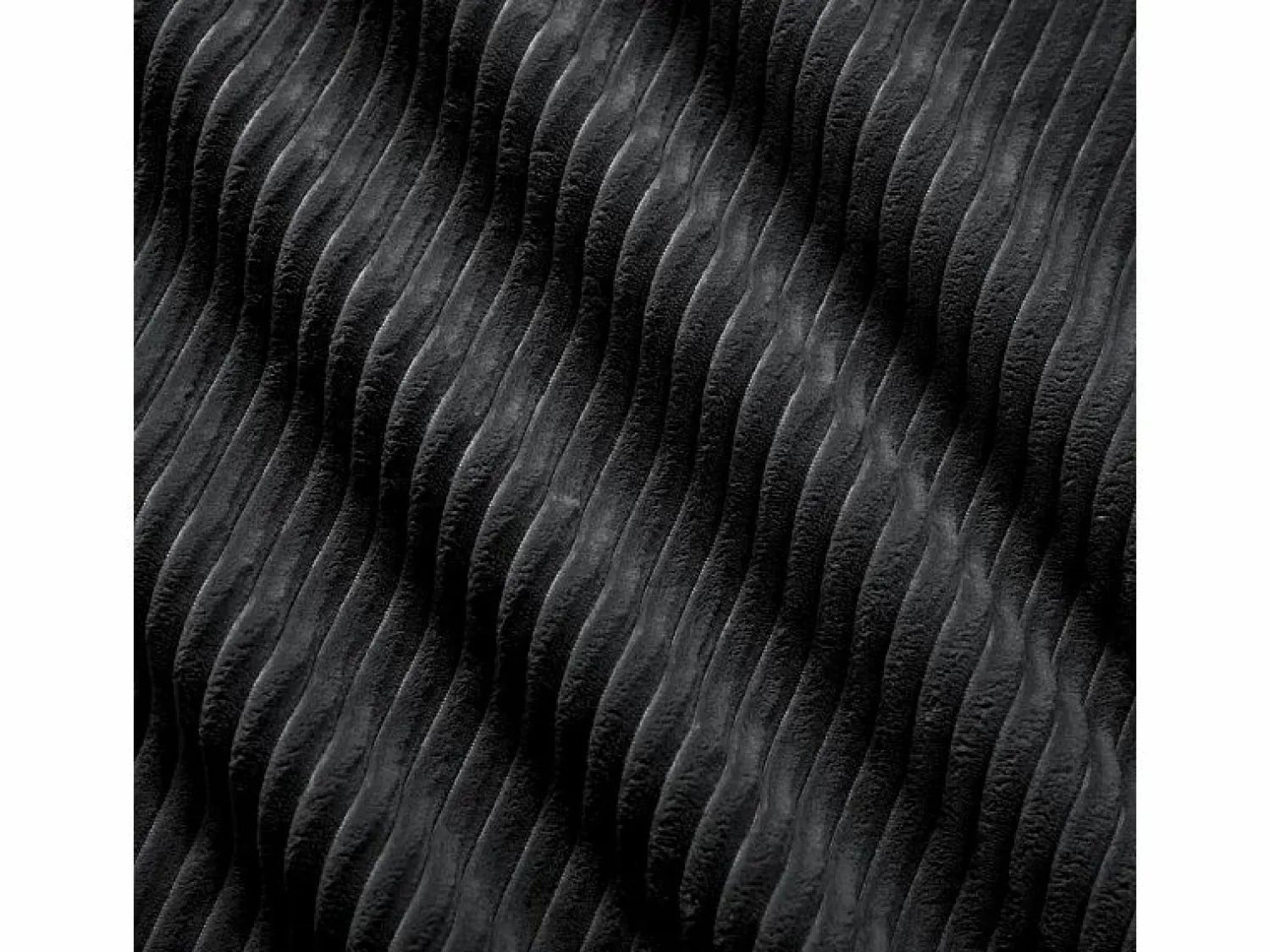 Online Sofá 3 Plazas Modular de Pana Acanalada - con 3 Cojines - 298x103x75cm - Negro