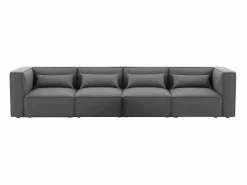 Modus Sofa Sofá 4 plazas modular seccional moderno de tela Solv