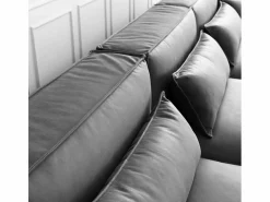 Clearance Modus Sofa Sofá 4 plazas modular seccional moderno de tela con pouf Solv Gris