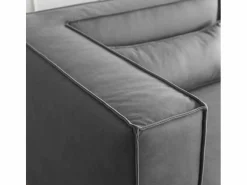 Clearance Modus Sofa Sofá 4 plazas modular seccional moderno de tela con pouf Solv Gris
