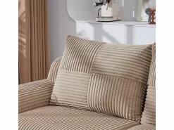 Sale Sofá 2 plazas modular terciopelo acanalado, portavasos y bolsillo lateral, 200x99x80cm, Sofá Modular|Sofás Club