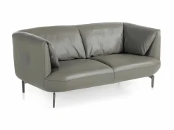 Sale Sofá 2 plazas piel gris oscuro 6036 Sofá De Piel