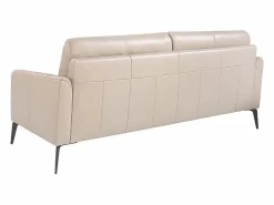 Angel Cerda Sofá 3 plazas piel gris taupe 6138