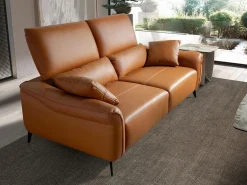 Clearance Angel Cerda Sofá 2 plazas piel marrón 6207 Marru00f3n