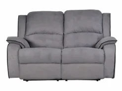 New Vente-unique Sofá 2 plazas relax de microfibra color HERNANI Gris