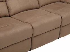 Vente-unique Sofá 3 plazas relax de microfibra color HERNANI