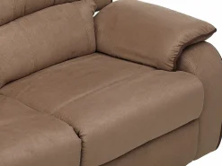 Vente-unique Sofá 2 plazas relax de microfibra color HERNANI
