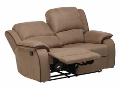 Vente-unique Sofá 2 plazas relax de microfibra color HERNANI