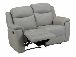 Sale Vente-unique Sofá 2 plazas relax de piel EVASION - Barato Gris claro