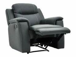 Sale Sofá 3+1+1 plazas relax de piel color gris EVASION Conjunto Sofá Y Sillón