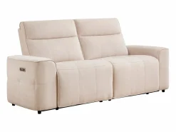 Discount Sofá 3 plazas relax eléctrico en chenilla SCAMOCO Sofá Relax