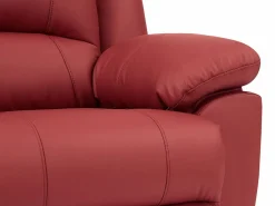 Vente-unique Sofá 3 plazas relax piel de becerro color AROMA