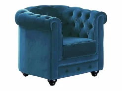 Outlet Sofá 3 plazas+2 sillones verde azulado CHESTERFIELD Conjunto Sofá Y Sillón