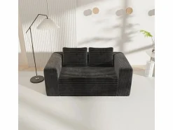 Sofá 2 Plazas, Terciopelo acanalado , 65cm prof. asiento, 2 cojines, 160x88x58cm Todos Los Sofás|Sofá De Terciopelo