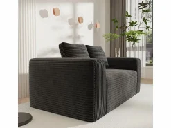 Sofá 2 Plazas, Terciopelo acanalado , 65cm prof. asiento, 2 cojines, 160x88x58cm Todos Los Sofás|Sofá De Terciopelo