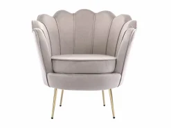 Clearance Sofá 2 plazas y sillón concha de terciopelo DANDELION Conjunto Sofá Y Sillón