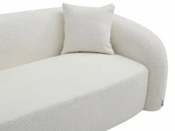 Sofá 3 plazas y sillón giratorio en tela bouclé LAPIOTA de Conjunto Sofá Y Sillón