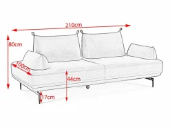 Outlet Sofá - tela tejida - CANE Sillón Escandinavo