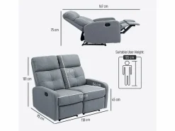 Hot Sofá Andros reclinable 101x118x95 cm Sofá - 2 Plazas