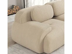 Online Sofá angular 4 plazas modular - de Pana - con 4 cojines y otomana - 388x178x75cm - Sofá Modular|Sofás Club