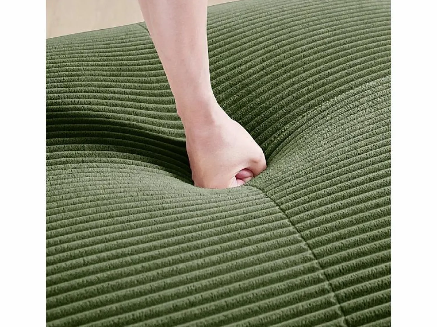 New Sofá angular 2 plazas modular - de Pana - con 2 cojines y otomana - ergonómico - 208x178x75cm - Sofá Modular|Sofás Club