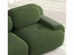 Clearance Sofá angular 3 plazas modular - de Pana - con 3 cojines y otomana - 298x178x75cm - Sofás Club