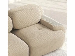 Hot Sofá angular 2 plazas modular - de Pana - con 2 cojines y otomana - ergonómico - 208x178x75cm - Sofá Modular|Sofás Club