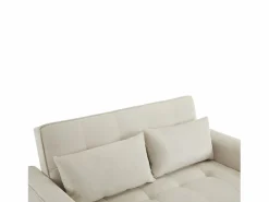 Outlet Sofá de 2 plazas - Sillón convertible con portavasos y bolsillo portaobjetos - cojines y ruedas Sofá Relax