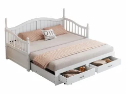 Merax Sofá cama - 90/180 x 190 cm - 2 cajones - madera de pino + contrachapado + MDF -