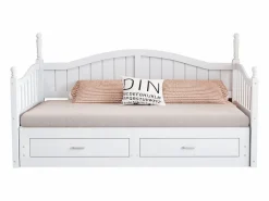 Merax Sofá cama - 90/180 x 190 cm - 2 cajones - madera de pino + contrachapado + MDF -