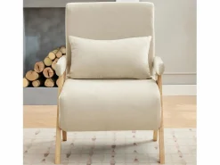 Sofá cama 3 en 1, plegable - 64 x 68,5 x 93 cm - Tejido de lino - Con función de descanso Sillón Cama