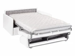 Clearance Sofá cama 3 plazas de piel sintética color CALIFE Sofás De Piel Sintética