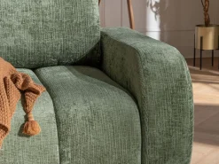 Clearance Vente-unique Sofá cama 3 plazas en chenilla TALIVO Verde