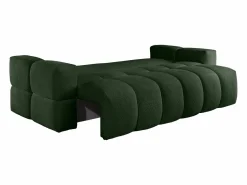 Outlet Sofá cama 3 plazas en tela de bouclé ISSORO II Sofá De Tela|Sofá Cama