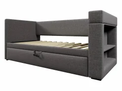 ModernLuxe Sofá cama acolchonado 90x190 cm - con cama extensible 90x190 cm - con puertos USB y Type-C - con portavasos - (sin colchón)