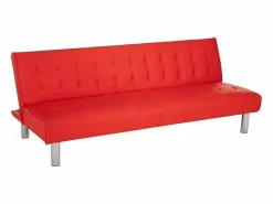 Clearance Sofá cama clic clac de 2 plazas en polipiel de diseño moderno reclinable Elly - Sofás De Piel Sintética