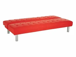 Clearance Sofá cama clic clac de 2 plazas en polipiel de diseño moderno reclinable Elly - Sofás De Piel Sintética