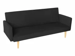 Discount Modus Sofa Sofá cama clic clac de 3 plazas en tejido de diseño nórdico reclinable Perla - Negro