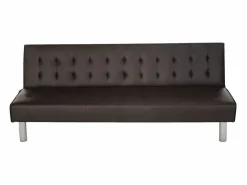 Modus Sofa Sofá cama clic clac de 2 plazas en polipiel de diseño moderno reclinable Elly - Marrón