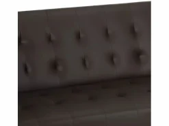 Modus Sofa Sofá cama clic clac de 2 plazas en polipiel de diseño moderno reclinable Elly - Marrón
